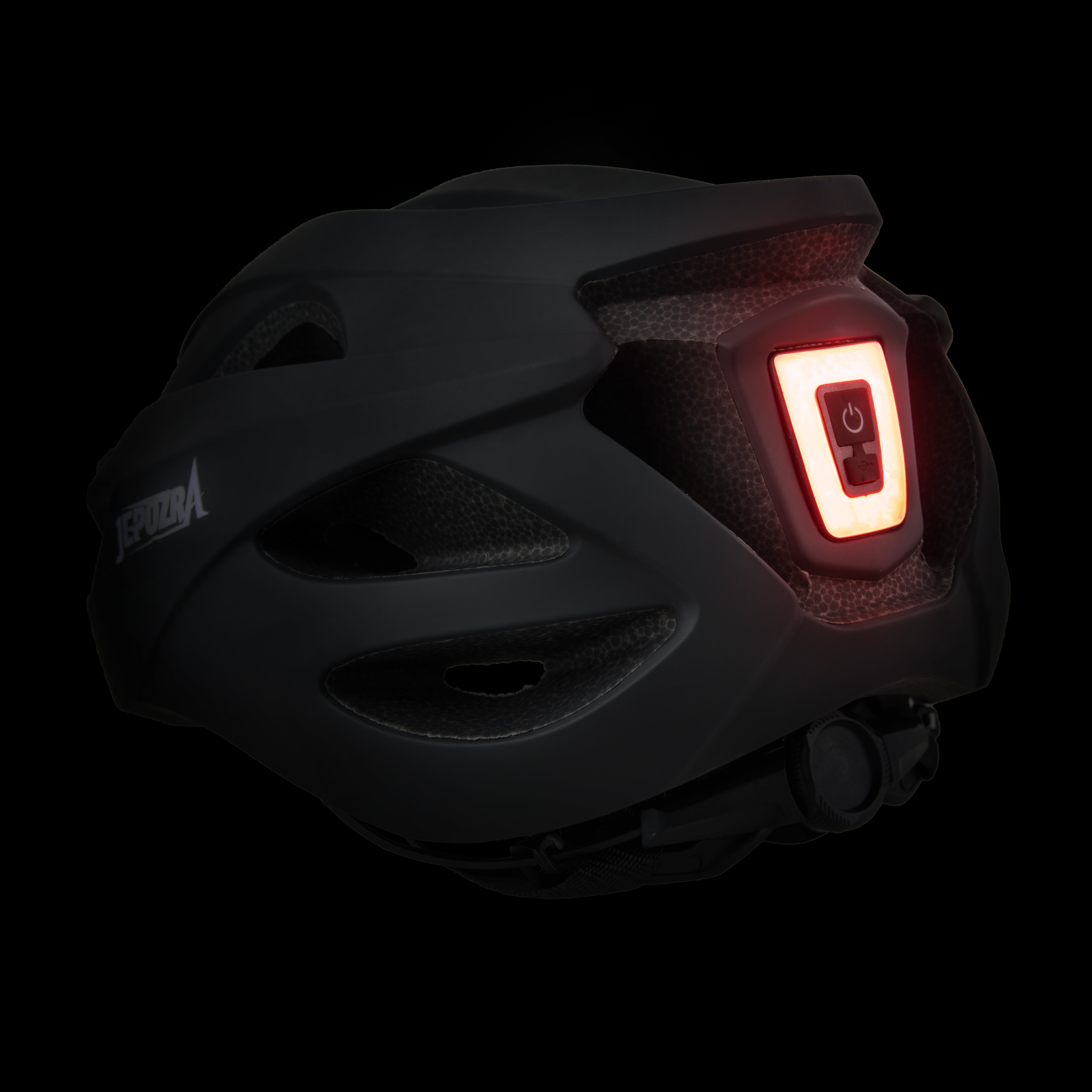 JEPOZRA Bike Helmet for Men Women with LED Safety Light Portable