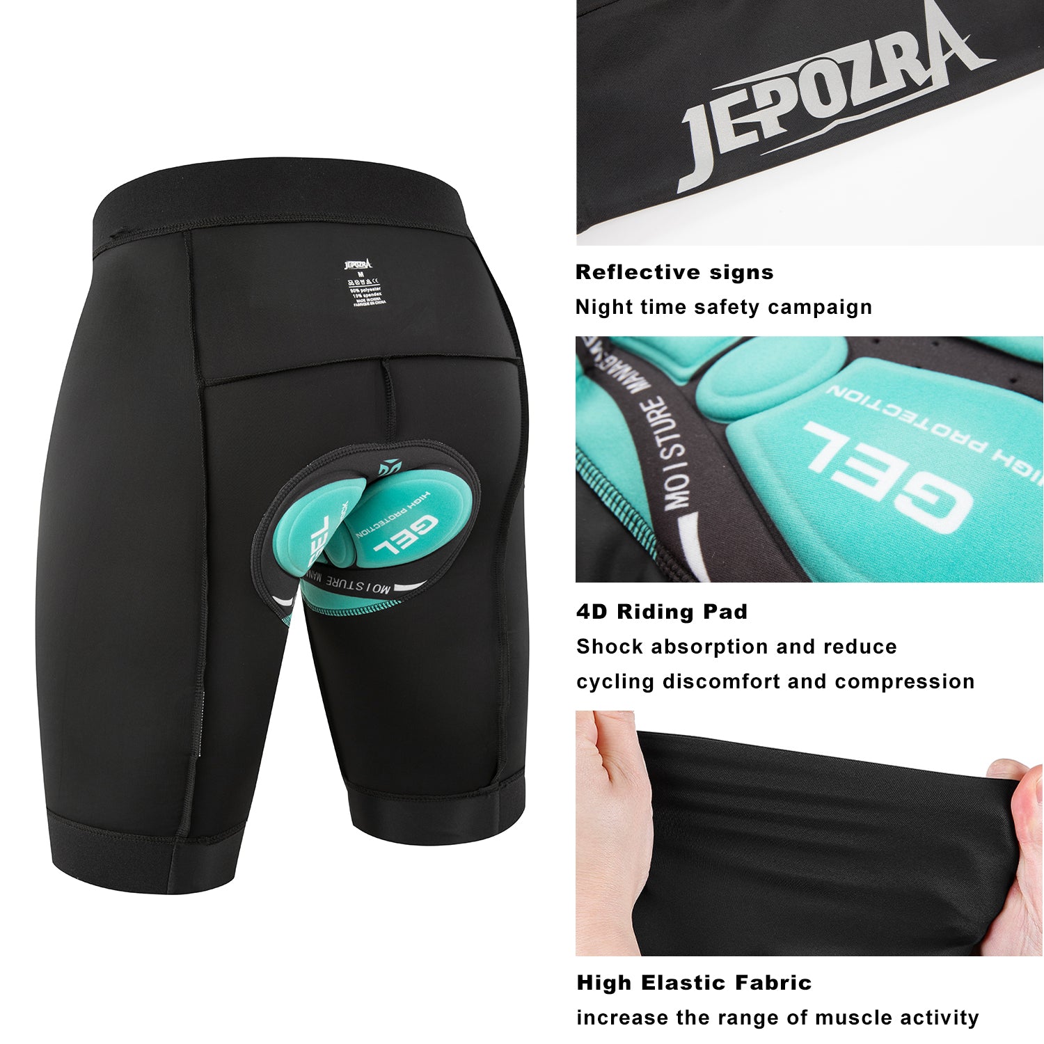 Men's Cycling Shorts Anti-Slip Leg 3D Padded Bike Shorts