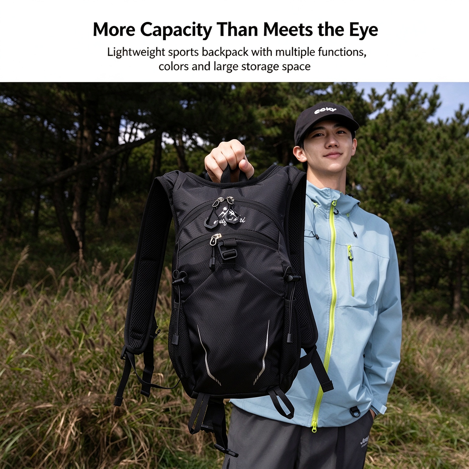Lightweight Large Capacity Outdoor Backpack, Breathable Close-Fitting Rucksack for Hiking, Cycling & Travel 260027 - Image 11