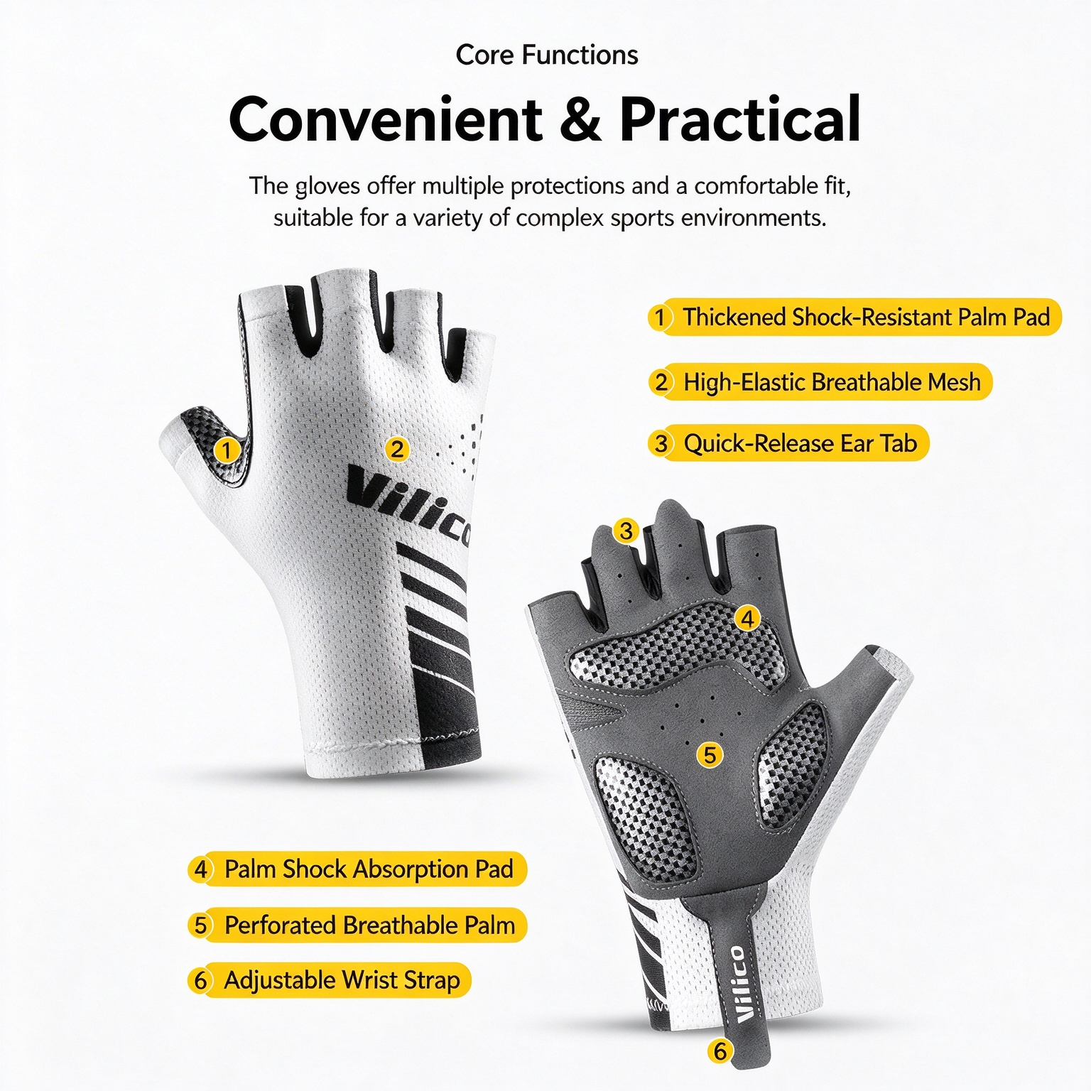 Men Summer Half-Finger Touchscreen Cycling Gloves, Breathable Sun Protection for Outdoor Sports 260014 - Image 5