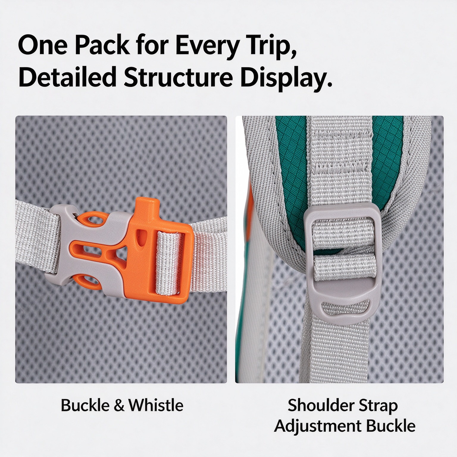 Lightweight Large Capacity Outdoor Backpack, Breathable Close-Fitting Rucksack for Hiking, Cycling & Travel 260027 - Image 9