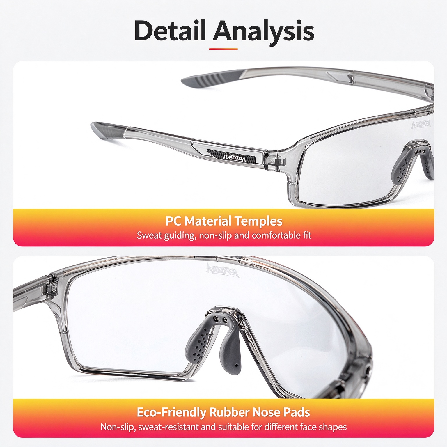 Photochromic Cycling Glasses for Men & Women, Day & Night Use, Mountain & Road Bike Sports Myopia Windproof Goggles, Bicycle Protective Eyewear 260021 - Image 9