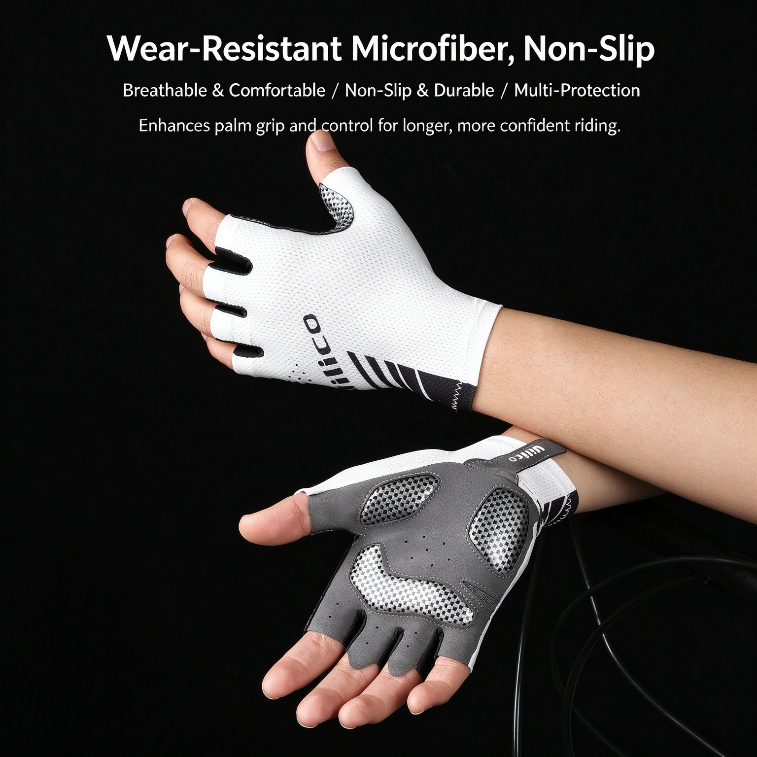 Men Summer Half-Finger Touchscreen Cycling Gloves, Breathable Sun Protection for Outdoor Sports 260014 - Image 7