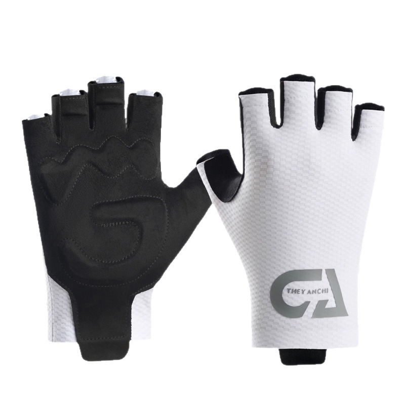 Men's Half Finger Bike Gloves, Anti-Slip Shock Absorbing Outdoor Gloves for Cycling Fishing Hiking Fitness 260017
