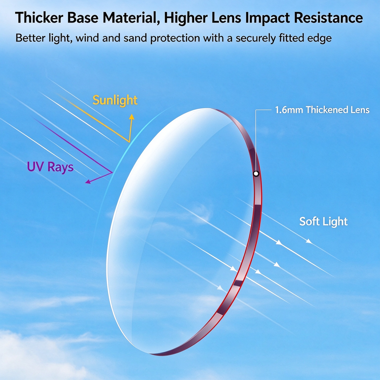PC Photochromic Cycling Glasses, Day & Night Use, UV400 Protection, Wind & Sand Resistant, Impact-Resistant, High Definition Running Sunglasses 260022 - Image 4