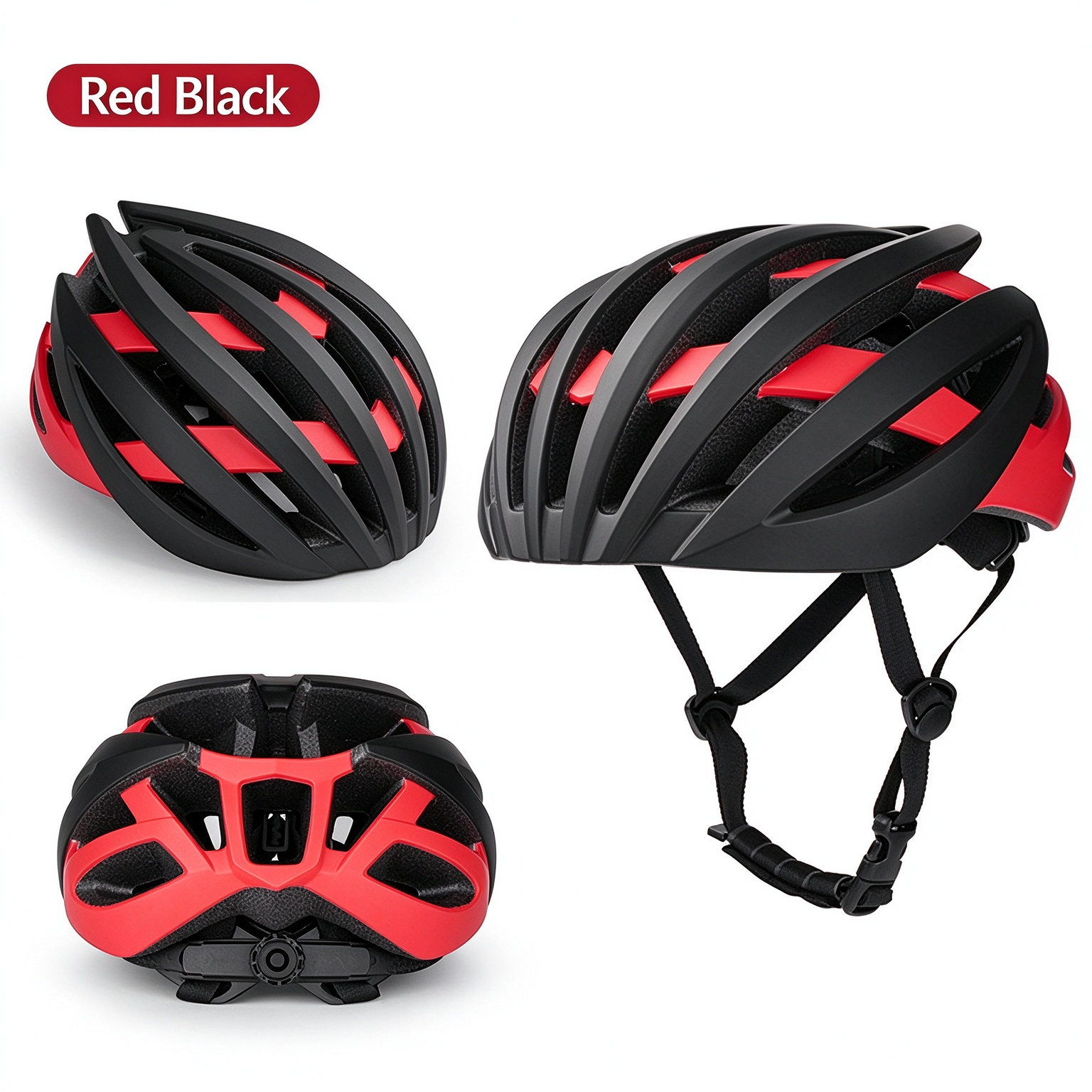 Integrated‑Molding Road & Mountain Bike Helmet for Men Women L-260007 - Black