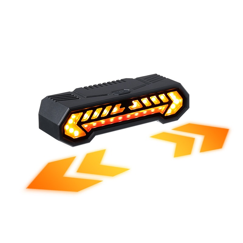 Wireless Remote Control Bike Turn Signal Tail Light, Night Riding Warning Light, Long Battery Life, USB Charging, Water Resistant Cycling Gear-260035
