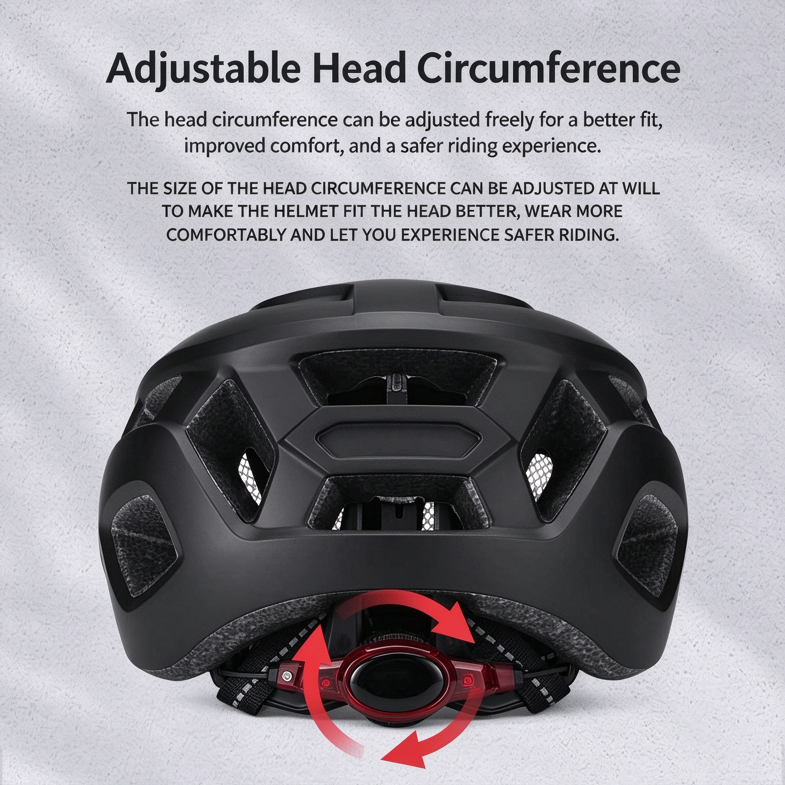 One‑piece Molding Road Bike Helmet with Rechargeable Taillight L-260004 - Image 6