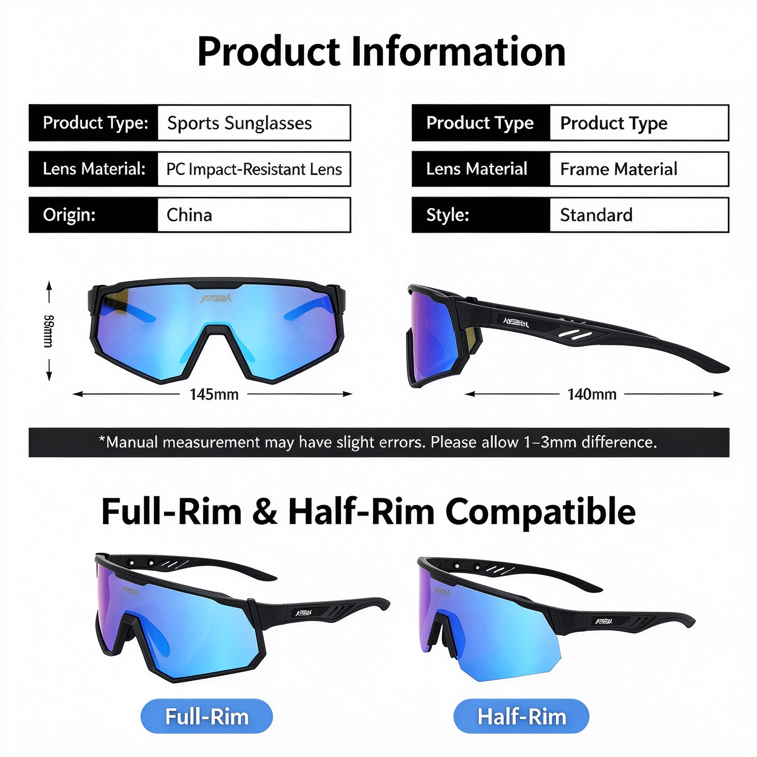 JEPOZRA Colorful Windproof Cycling Glasses, Professional Goggles for Road Bike, Mountain Bike & Motorcycle 260020 - Image 17
