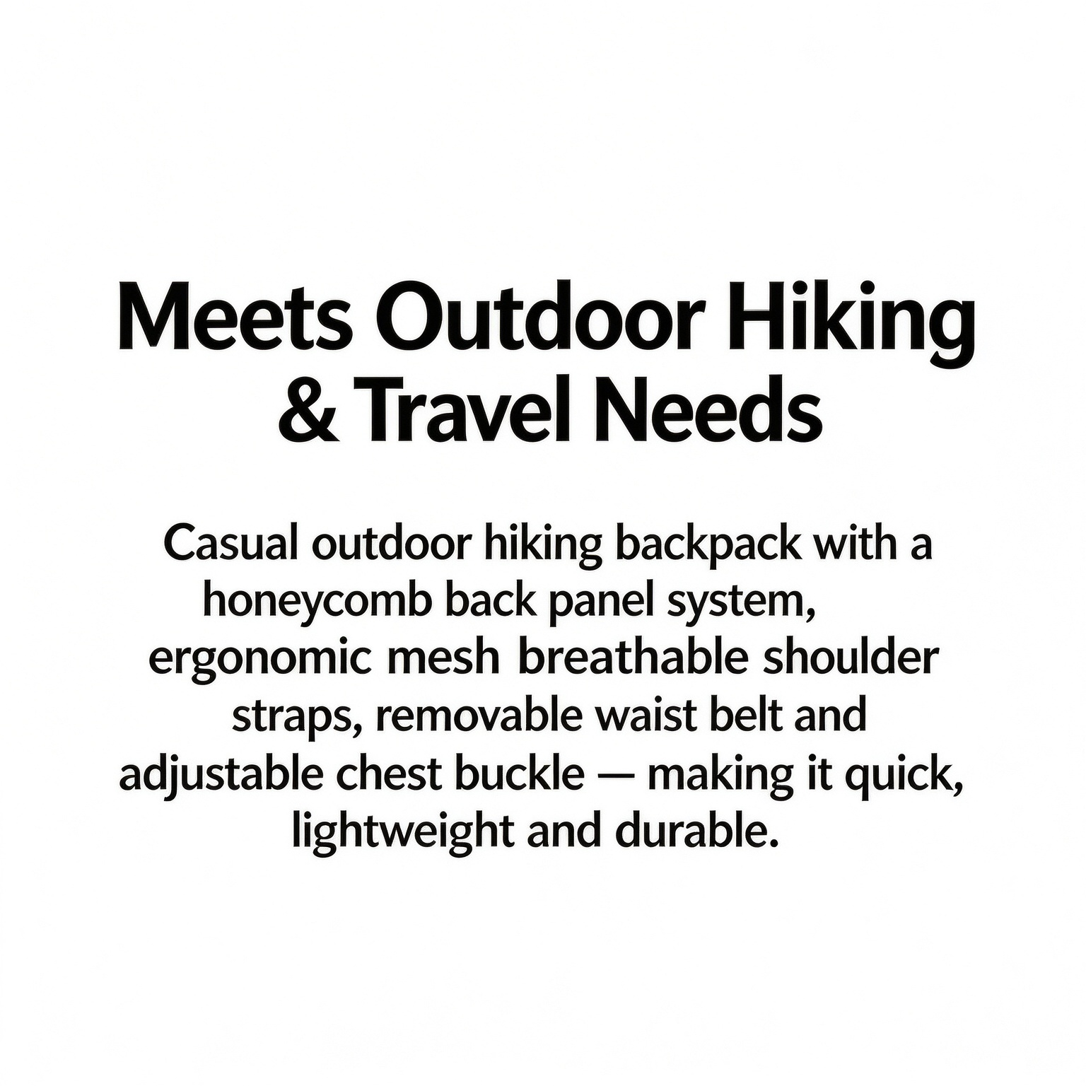 Lightweight Large Capacity Outdoor Backpack, Breathable Close-Fitting Rucksack for Hiking, Cycling & Travel 260027 - Image 8