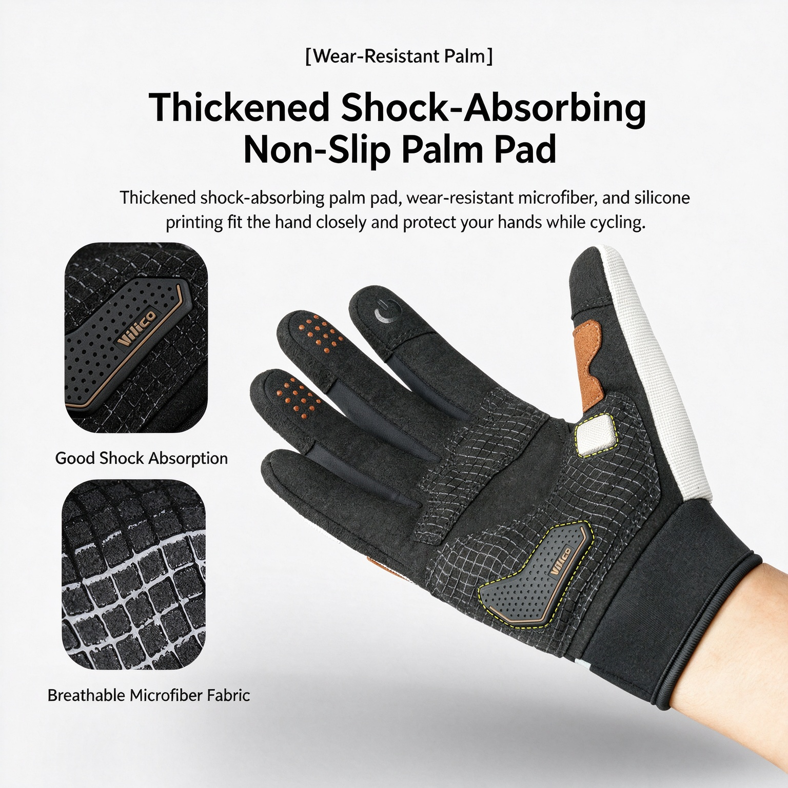 Outdoor Cycling Touchscreen Full Finger Gloves, Microfiber Shock-Absorbing Wear-Resistant Anti-Slip Anti-Collision for Mountain Biking 260018 - Image 13