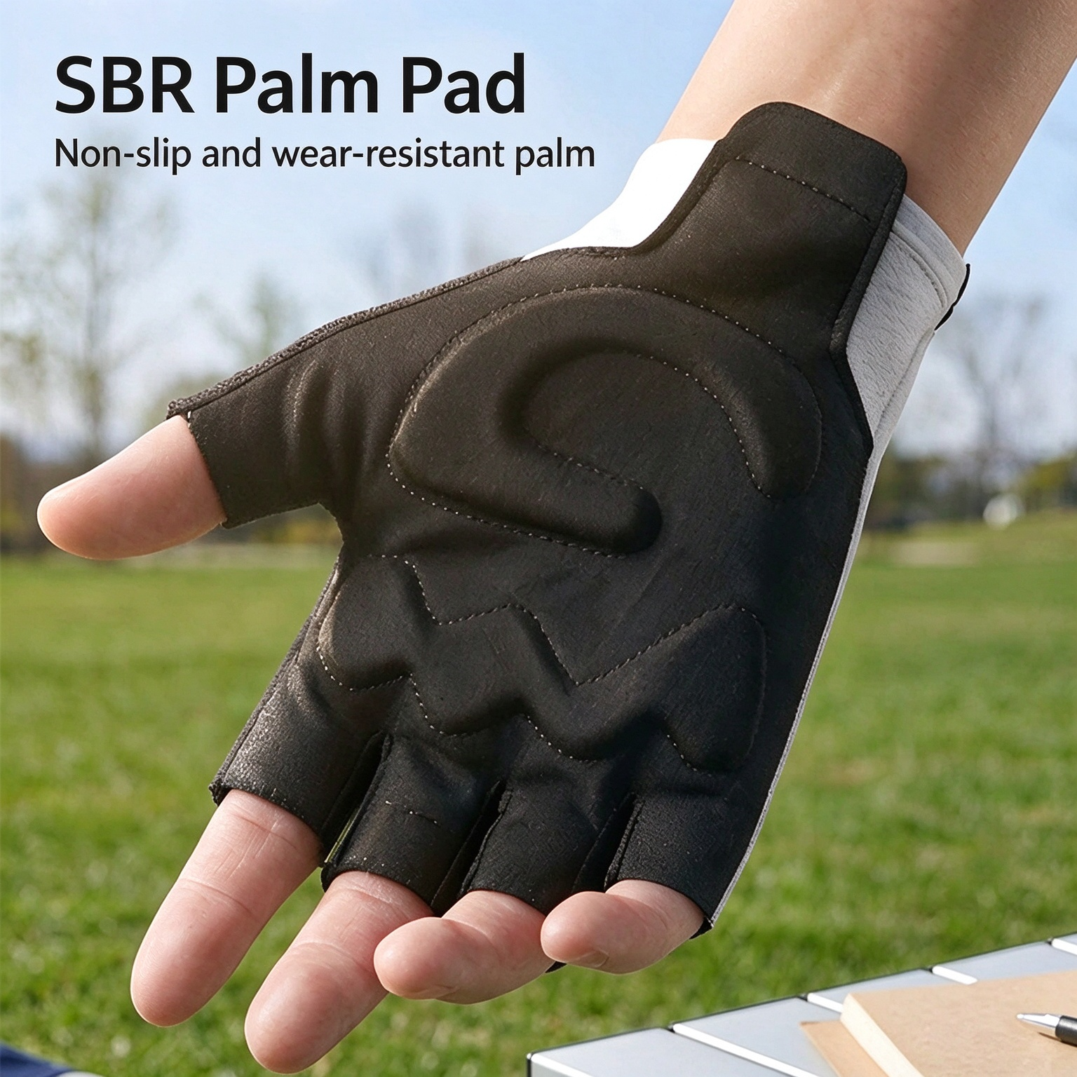 Men's Half Finger Bike Gloves, Anti-Slip Shock Absorbing Outdoor Gloves for Cycling Fishing Hiking Fitness 260017 - Image 16