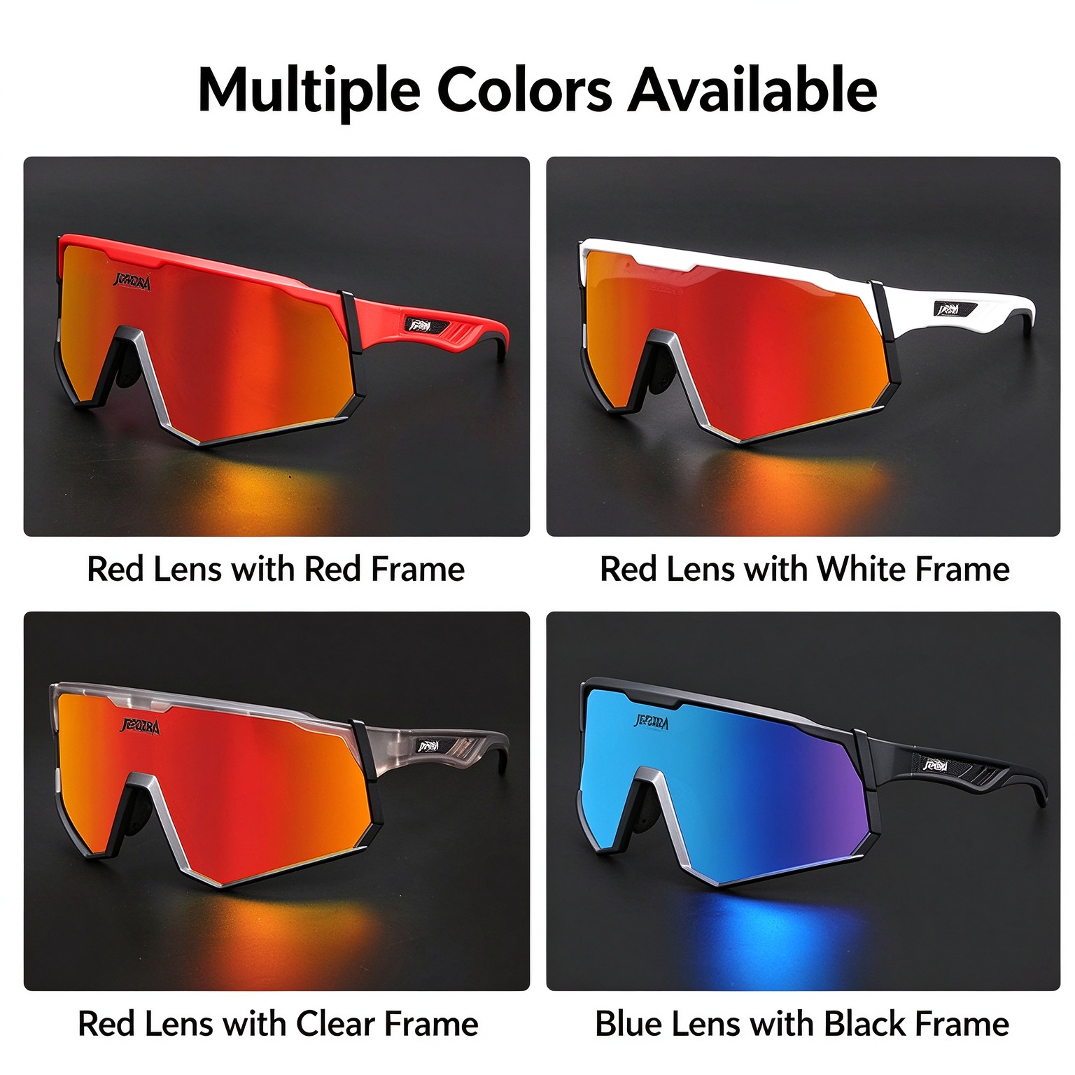 JEPOZRA Colorful Windproof Cycling Glasses, Professional Goggles for Road Bike, Mountain Bike & Motorcycle 260020 - Image 7