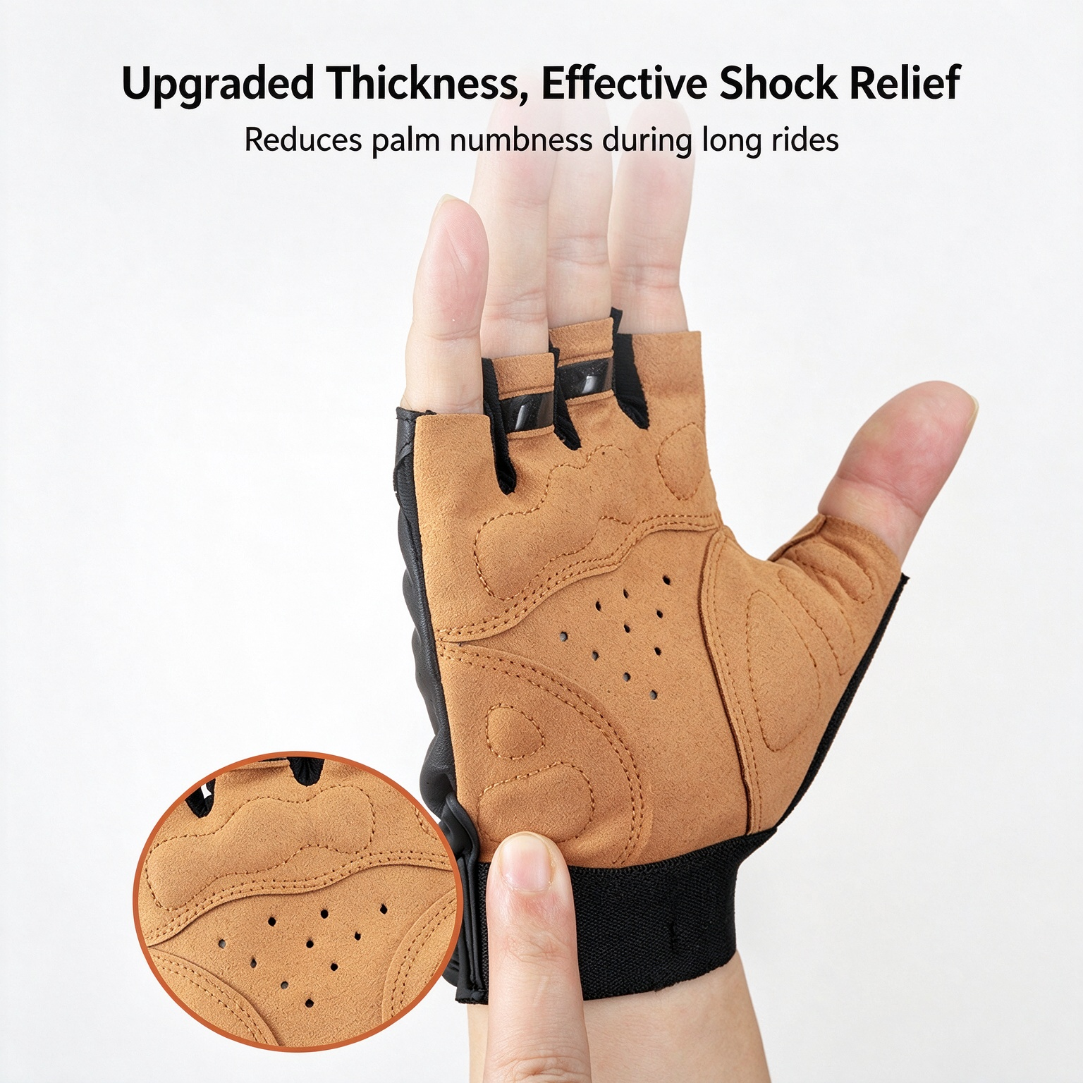 Half Finger Cycling Gloves, Bicycle Short Gloves, Shock Absorbing, Breathable & Non-slip 260019 - Image 12