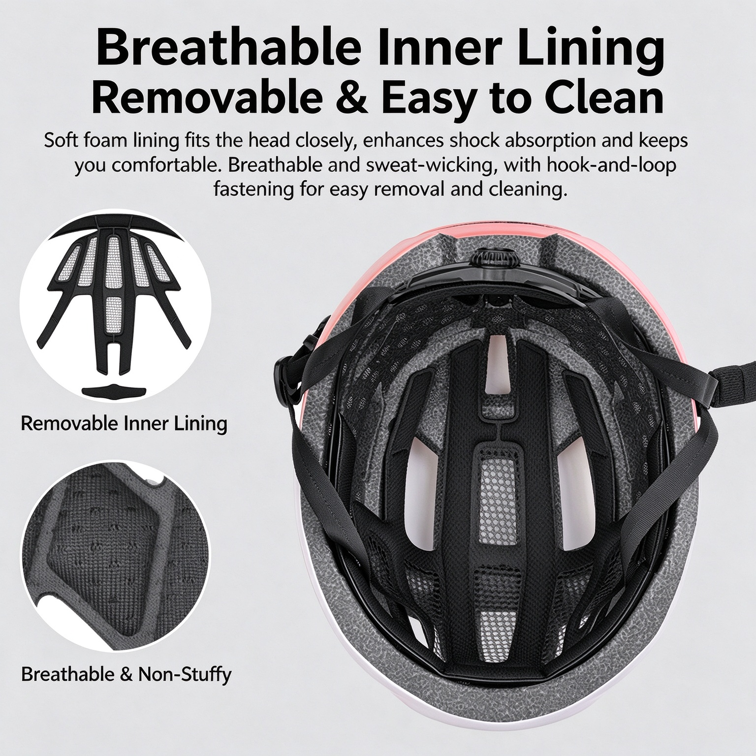 Unisex Integrated‑Molding Bike Helmet, Shock‑Absorbing Ventilated for Road & Mountain Cycling L-260006 - Image 6
