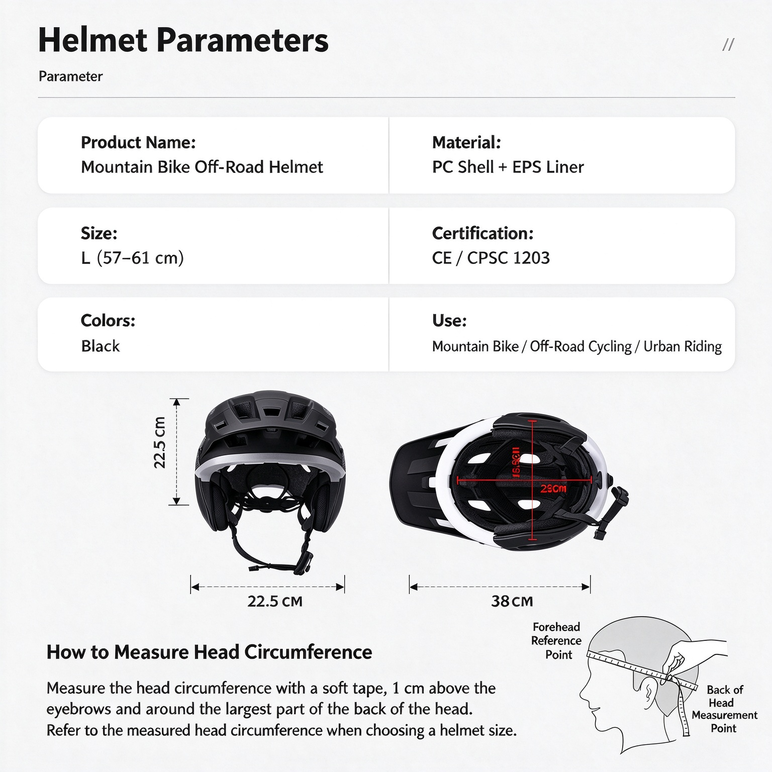 Integrated Molding Adult Half-Shell MTB Helmet, Off-Road & Downhill L-260008 - Image 5