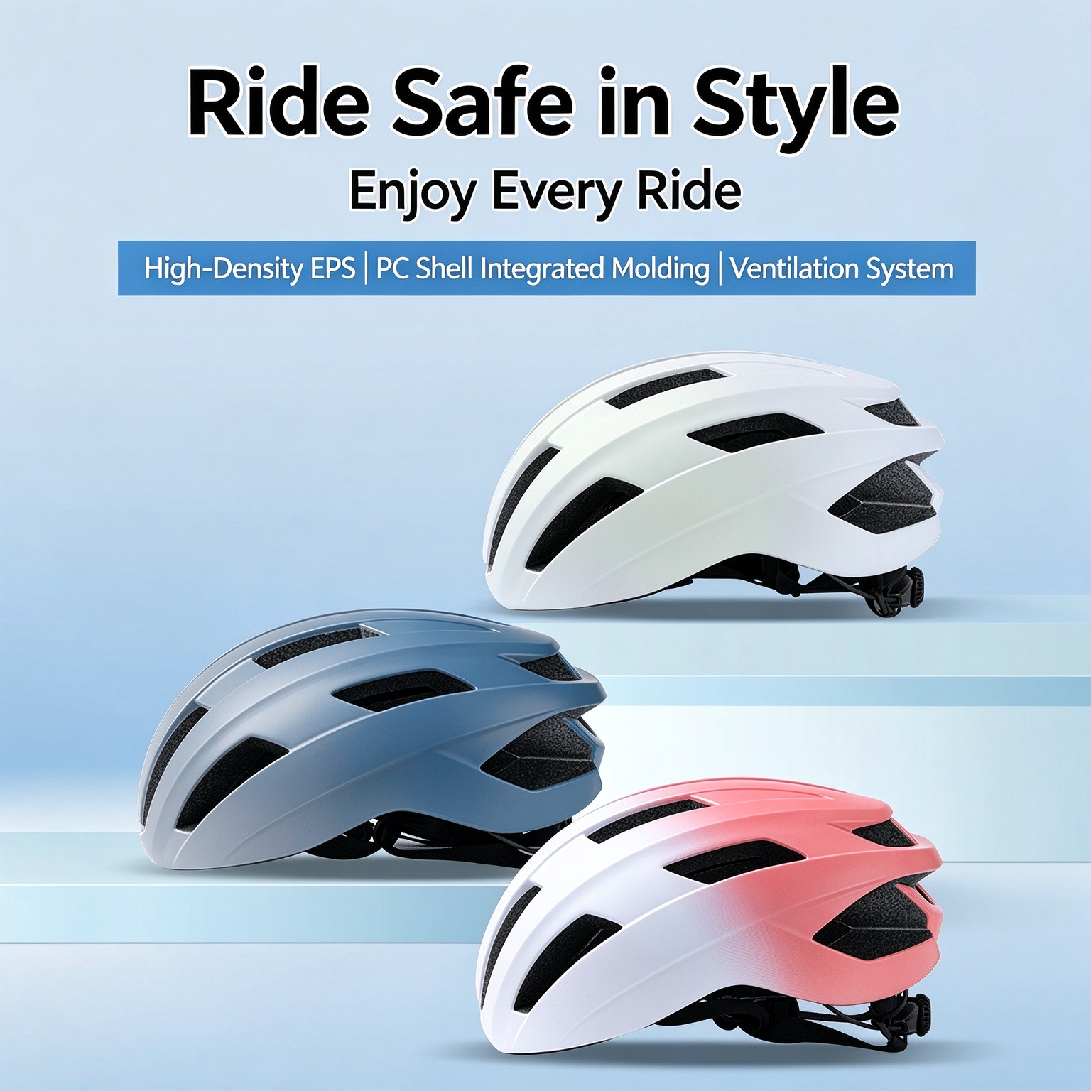 Unisex Integrated‑Molding Bike Helmet, Shock‑Absorbing Ventilated for Road & Mountain Cycling L-260006 - Image 10