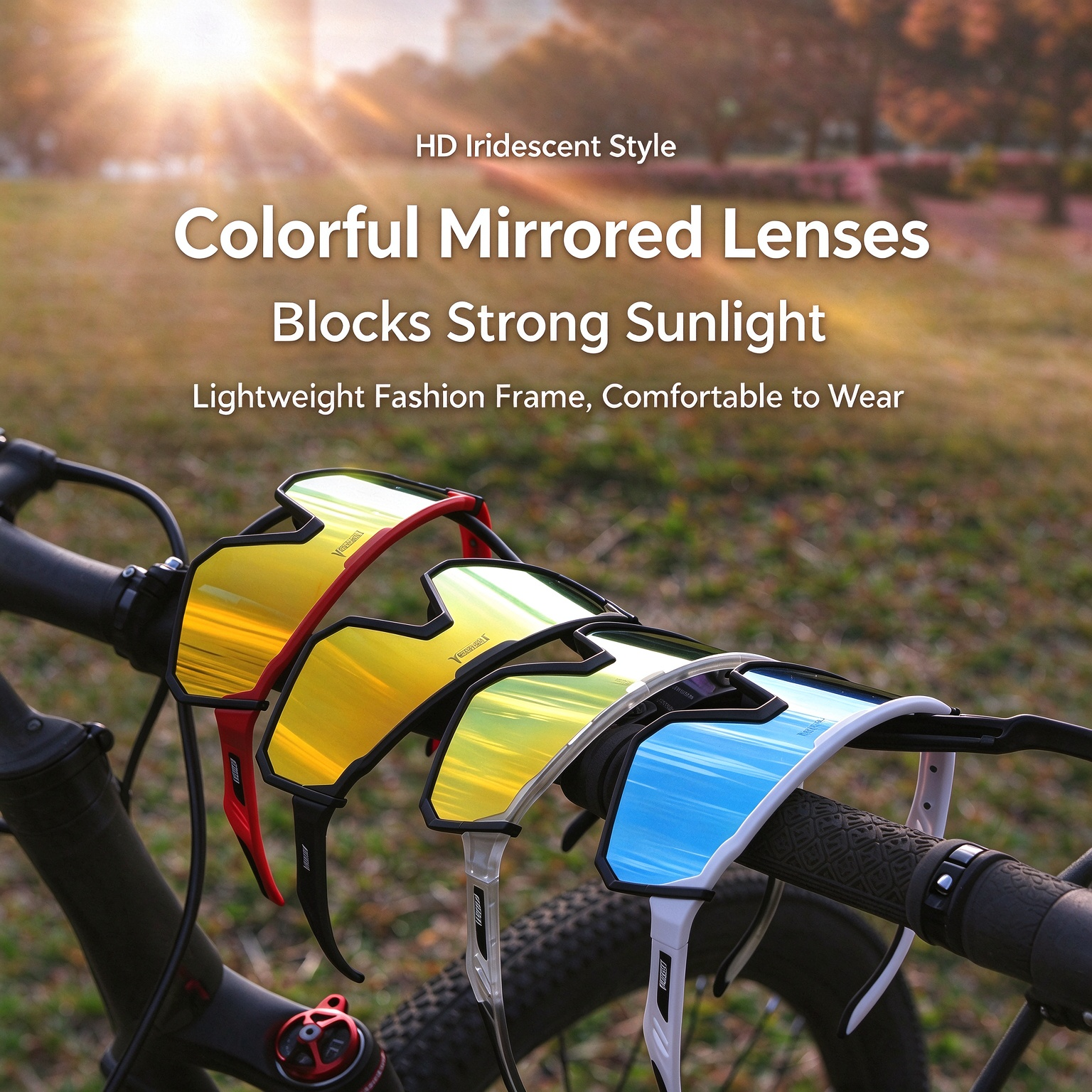 JEPOZRA Colorful Windproof Cycling Glasses, Professional Goggles for Road Bike, Mountain Bike & Motorcycle 260020 - Image 6