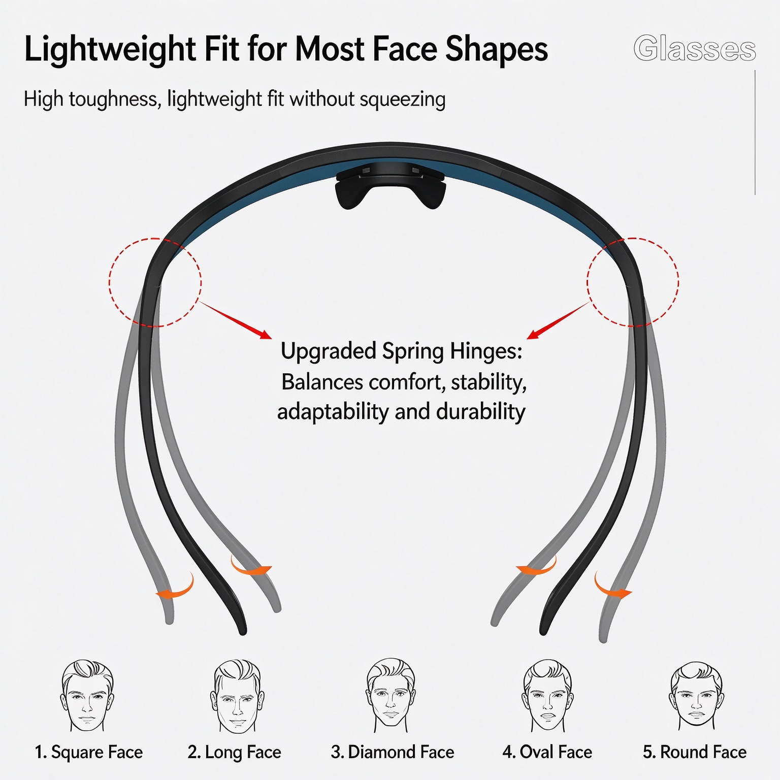 PC Photochromic Cycling Glasses, Day & Night Use, UV400 Protection, Wind & Sand Resistant, Impact-Resistant, High Definition Running Sunglasses 260022 - Image 7