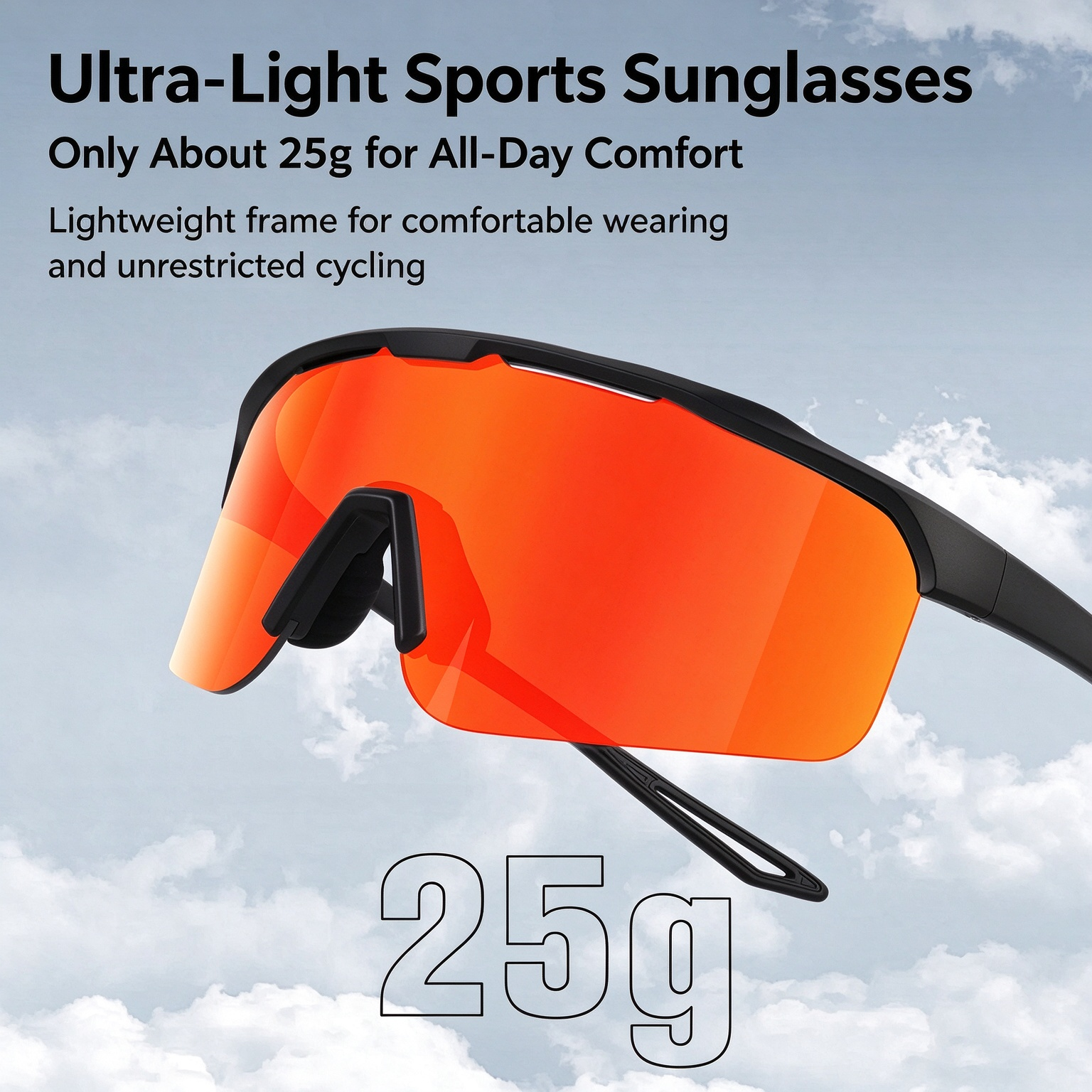 PC Photochromic Cycling Glasses, Day & Night Use, UV400 Protection, Wind & Sand Resistant, Impact-Resistant, High Definition Running Sunglasses 260022 - Image 10