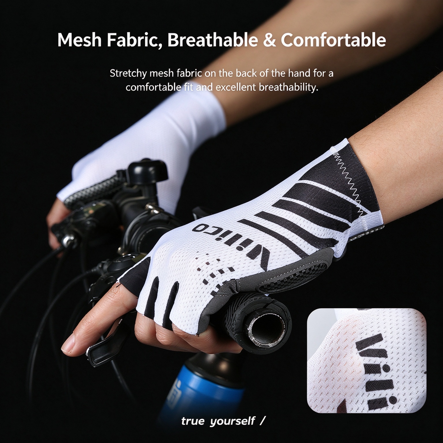 Men Summer Half-Finger Touchscreen Cycling Gloves, Breathable Sun Protection for Outdoor Sports 260014 - Image 8