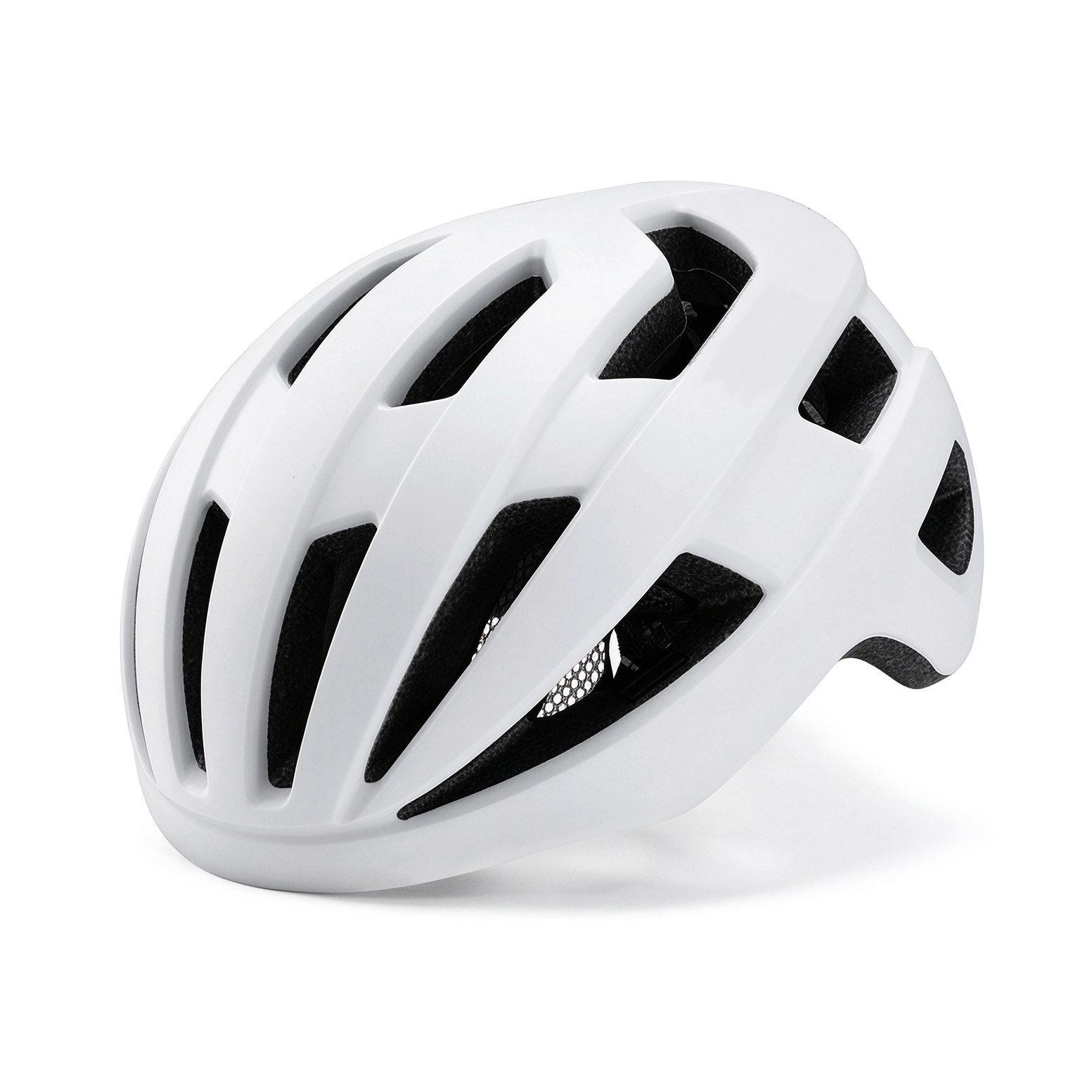 One‑piece Molding Road Bike Helmet with Rechargeable Taillight L-260004 - White