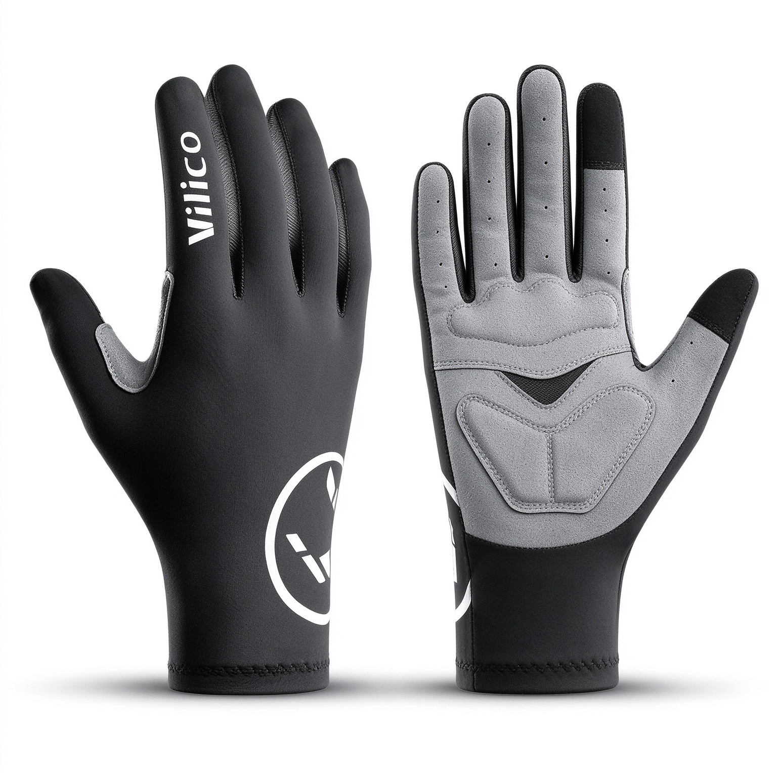 Men Summer Full-Finger Touchscreen Cycling Gloves, Breathable Sun Protection for Outdoor Sports 260015