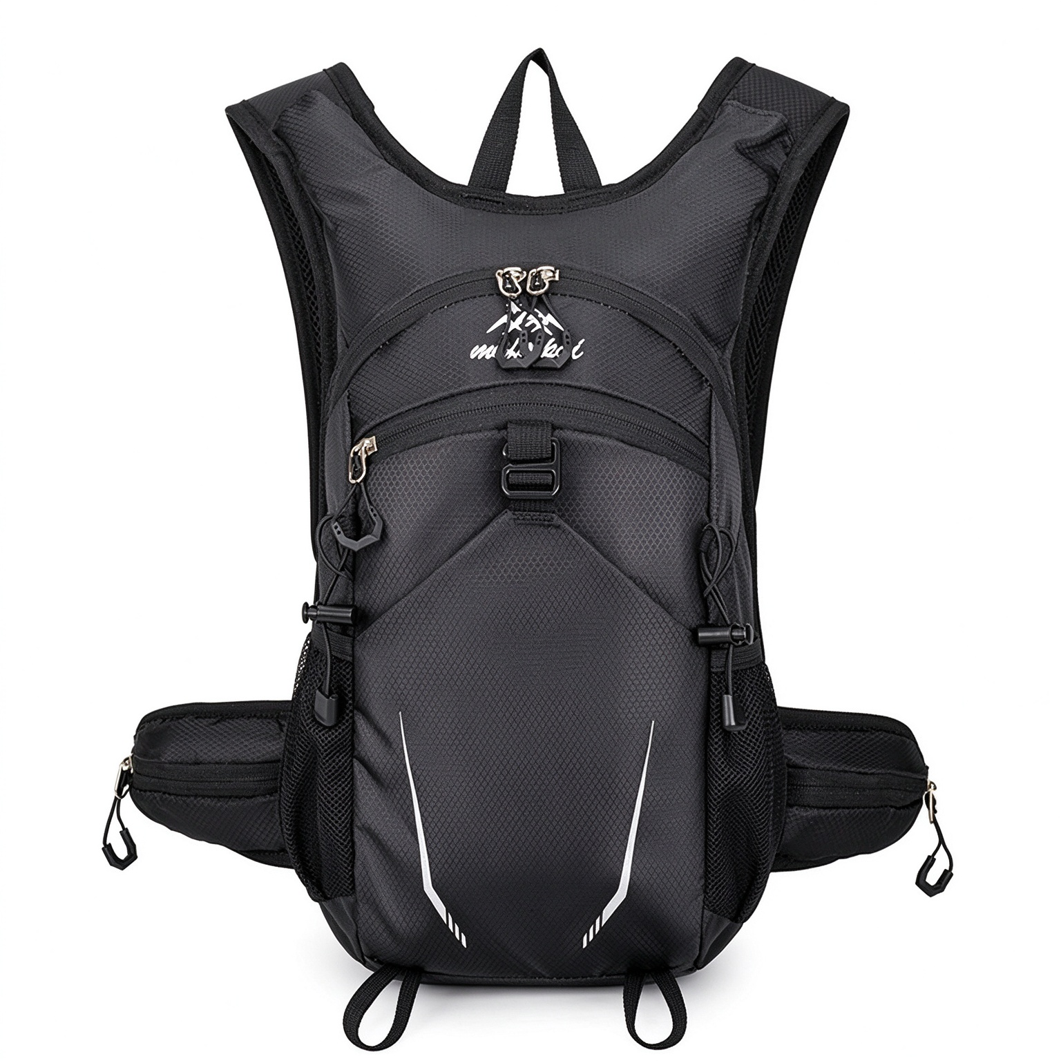 Lightweight Large Capacity Outdoor Backpack, Breathable Close-Fitting Rucksack for Hiking, Cycling & Travel 260027 - Black