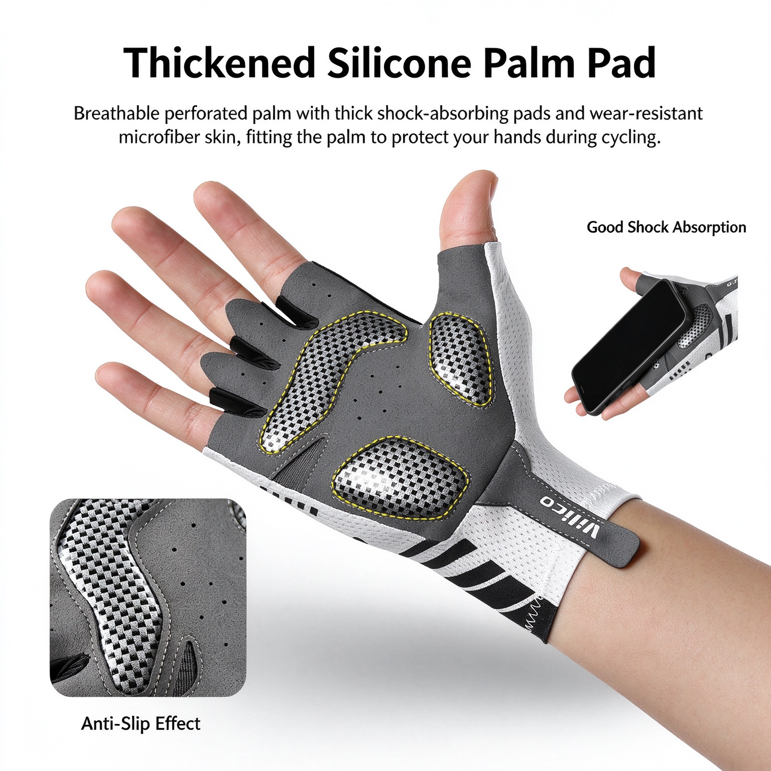 Men Summer Half-Finger Touchscreen Cycling Gloves, Breathable Sun Protection for Outdoor Sports 260014 - Image 9