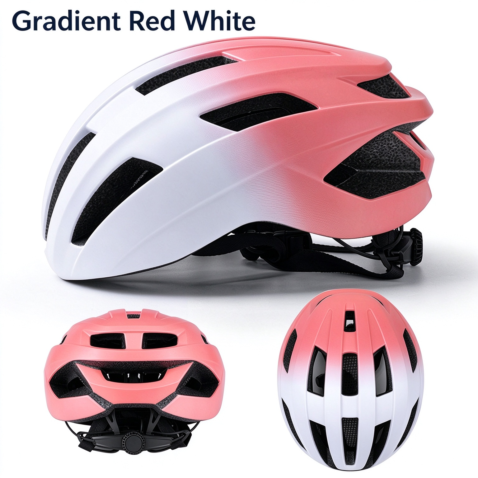 Unisex Integrated‑Molding Bike Helmet, Shock‑Absorbing Ventilated for Road & Mountain Cycling L-260006 - Red
