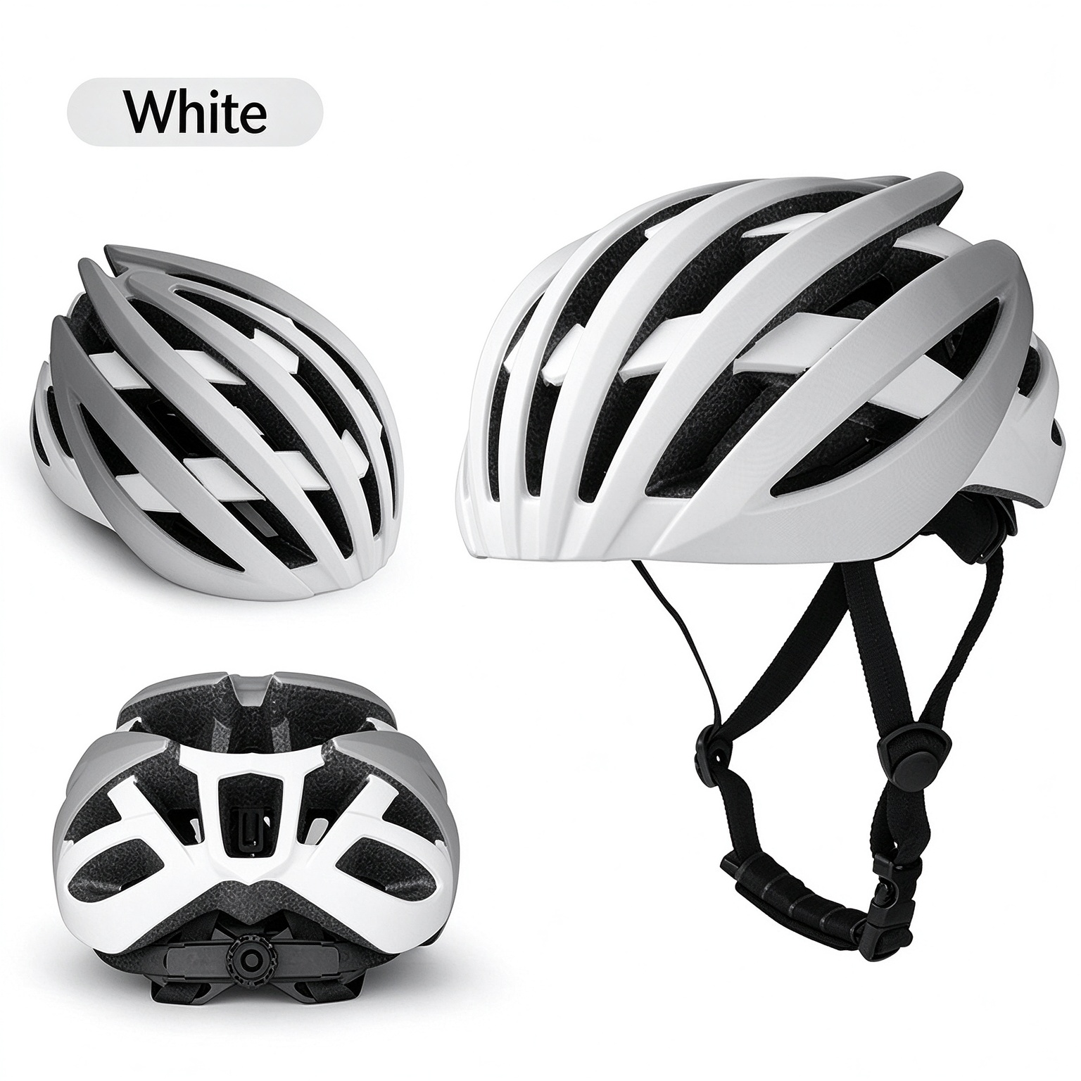 Integrated‑Molding Road & Mountain Bike Helmet for Men Women L-260007 - White