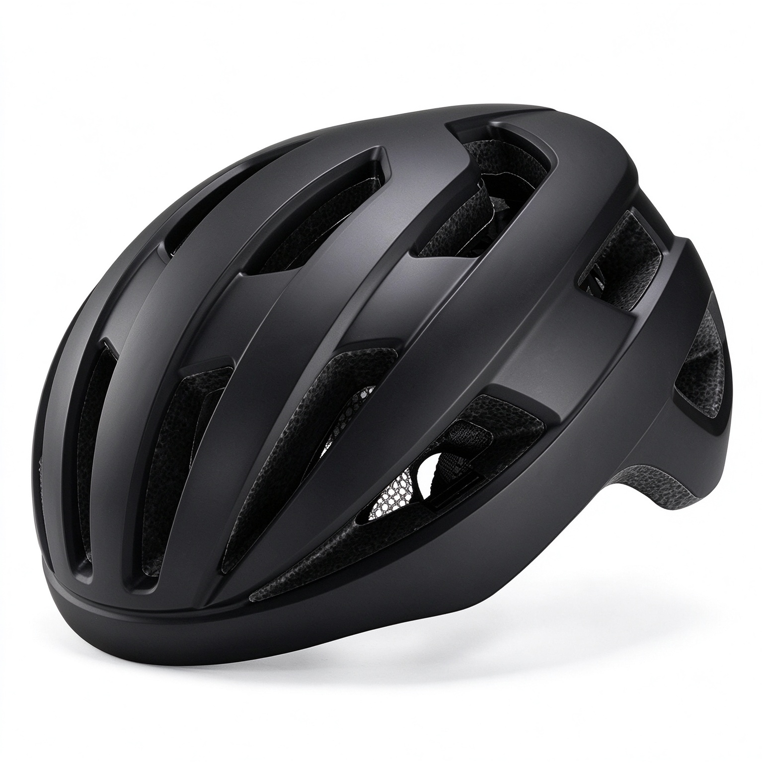 One‑piece Molding Road Bike Helmet with Rechargeable Taillight L-260004 - Black