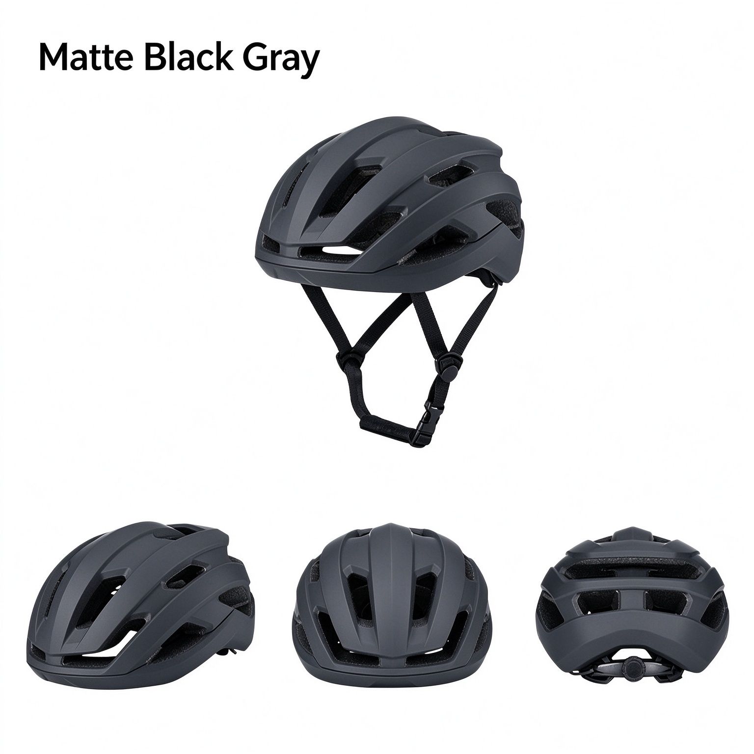 Integrated-Molding Lightweight Breathable Bike Safety Helmet for Men Women, Road MTB L-260012 - Gray