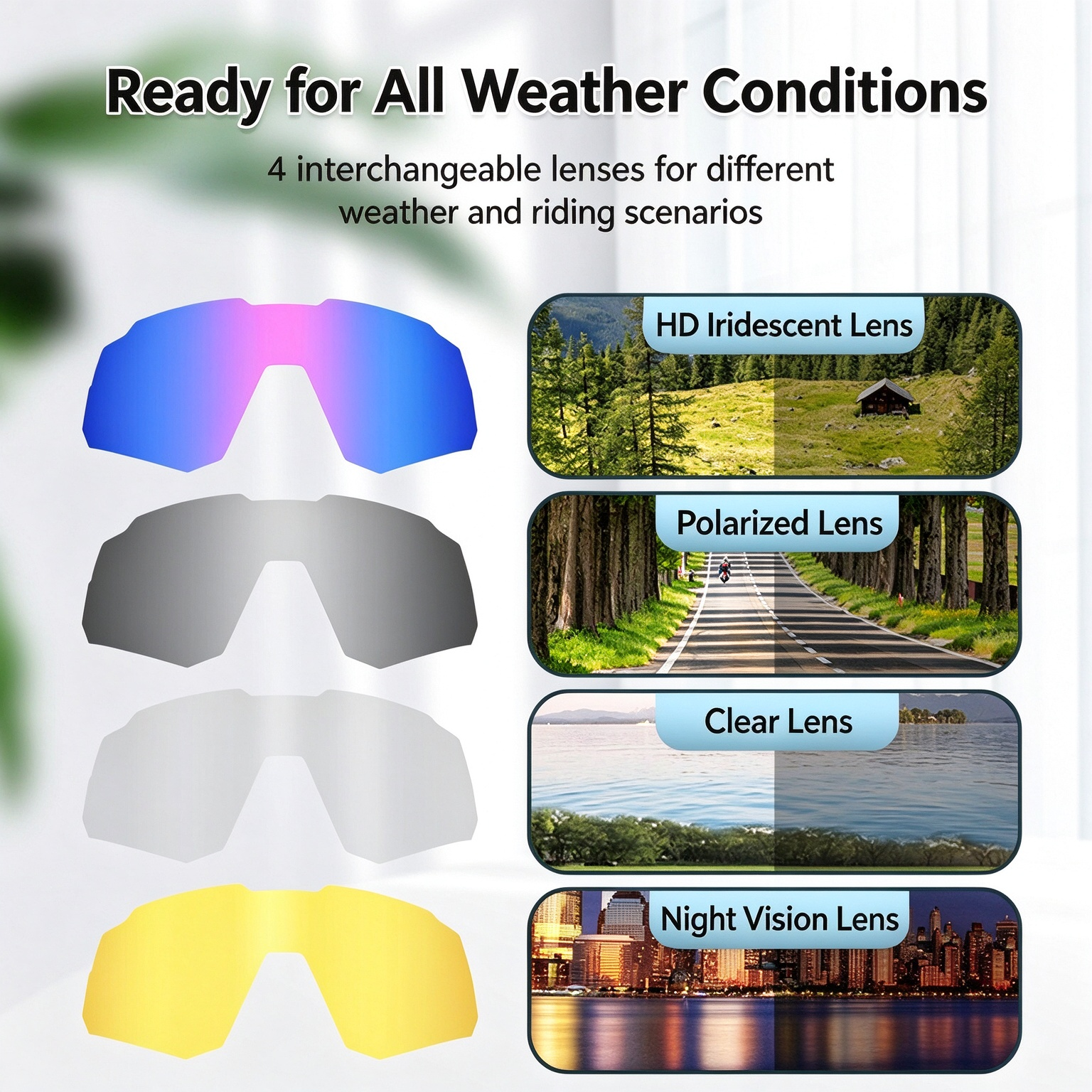 JEPOZRA Colorful Windproof Cycling Glasses, Professional Goggles for Road Bike, Mountain Bike & Motorcycle 260020 - Image 9
