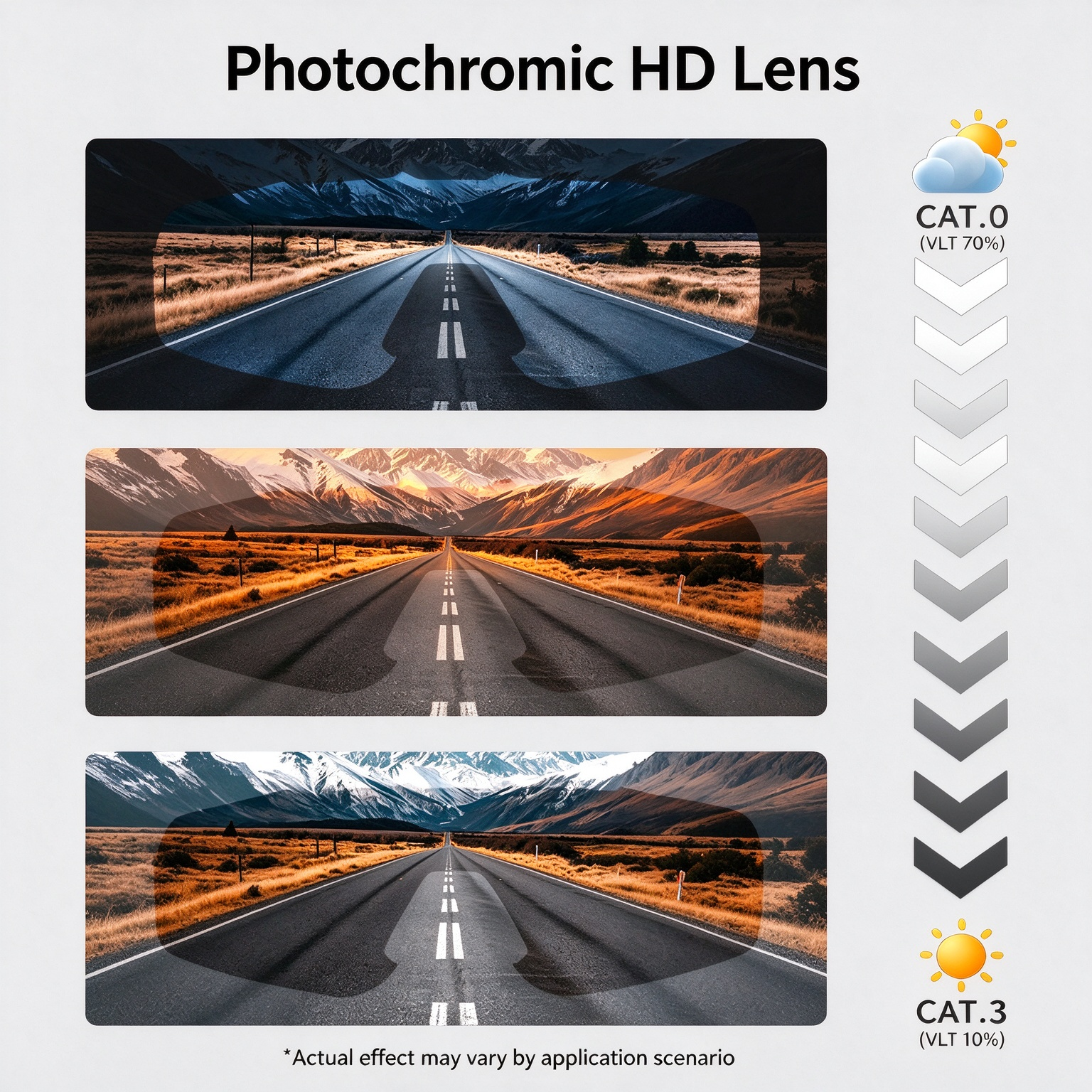 PC Photochromic Cycling Glasses, Day & Night Use, UV400 Protection, Wind & Sand Resistant, Impact-Resistant, High Definition Running Sunglasses 260022 - Image 13