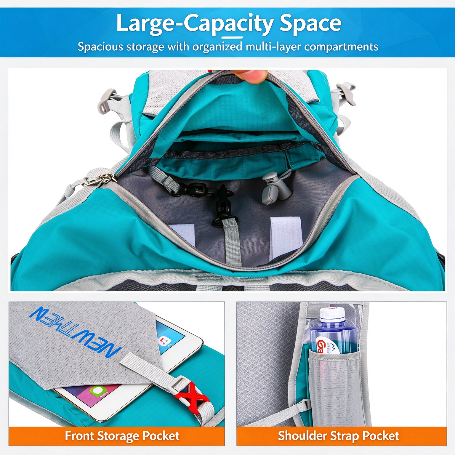 Foldable Storage Backpack, Lightweight Sports Outdoor Pack, Running & Hydration Vest for Trail Sports 260026 - Image 14
