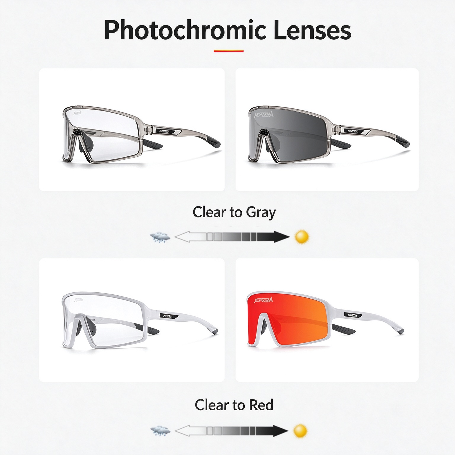 Photochromic Cycling Glasses for Men & Women, Day & Night Use, Mountain & Road Bike Sports Myopia Windproof Goggles, Bicycle Protective Eyewear 260021 - Image 16