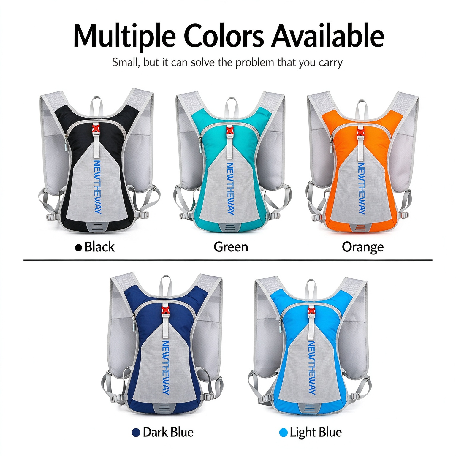 Foldable Storage Backpack, Lightweight Sports Outdoor Pack, Running & Hydration Vest for Trail Sports 260026 - Image 13