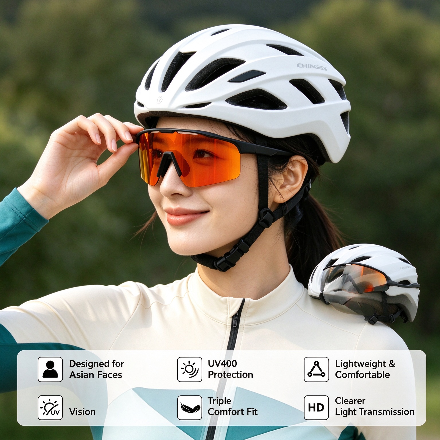 PC Photochromic Cycling Glasses, Day & Night Use, UV400 Protection, Wind & Sand Resistant, Impact-Resistant, High Definition Running Sunglasses 260022 - Image 14