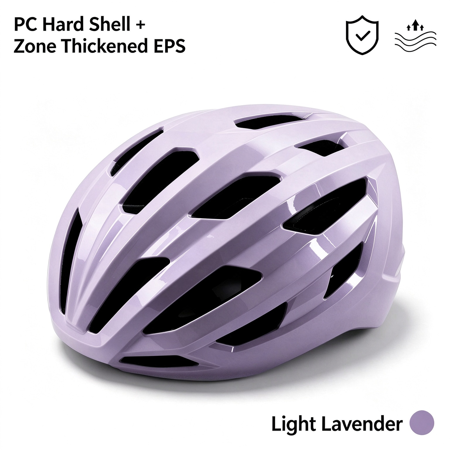 Lightweight Aerodynamic Integrated Molding Cycling Helmet for Men Women, Mountain & Road Commute L-260010 - purple