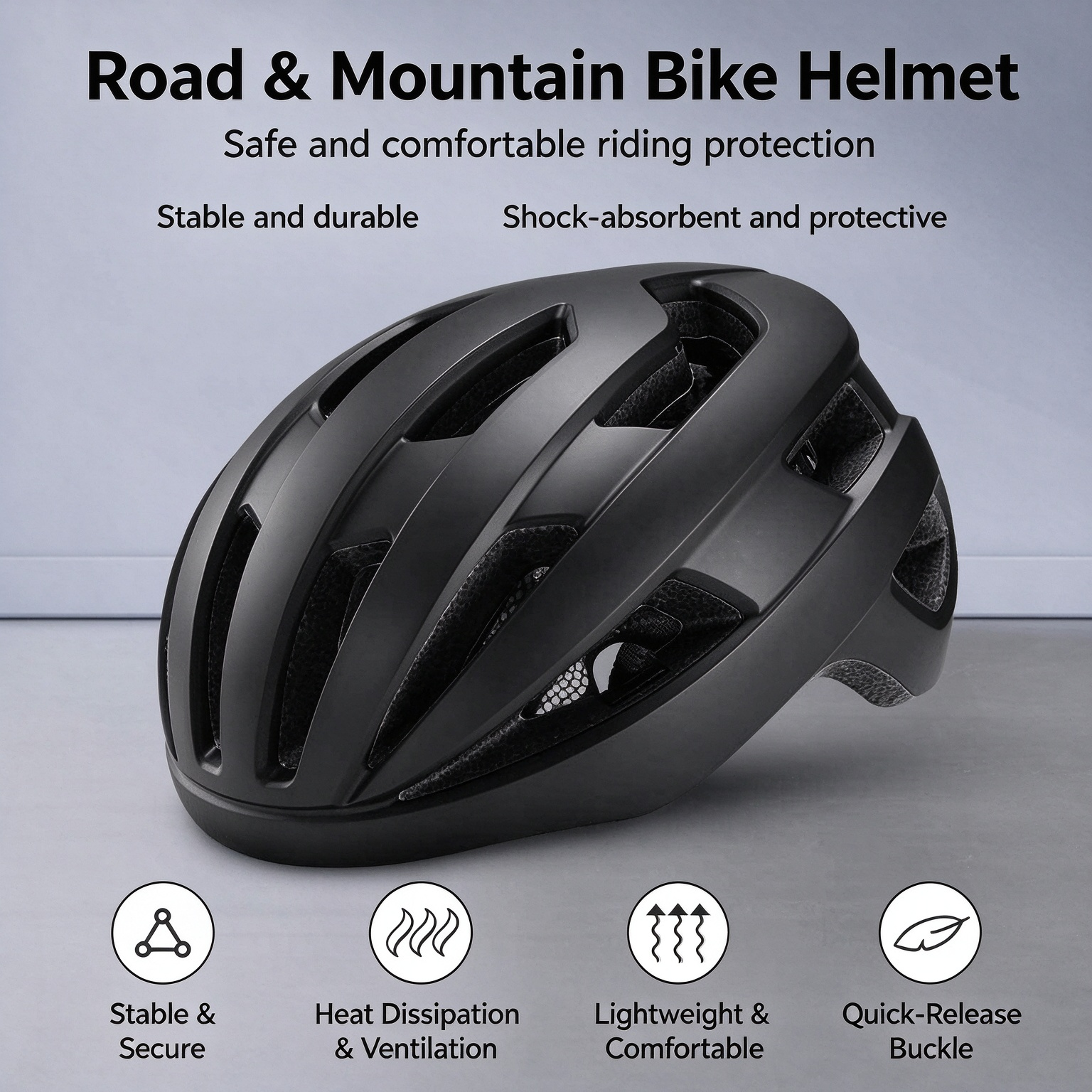 One‑piece Molding Road Bike Helmet with Rechargeable Taillight L-260004 - Image 11