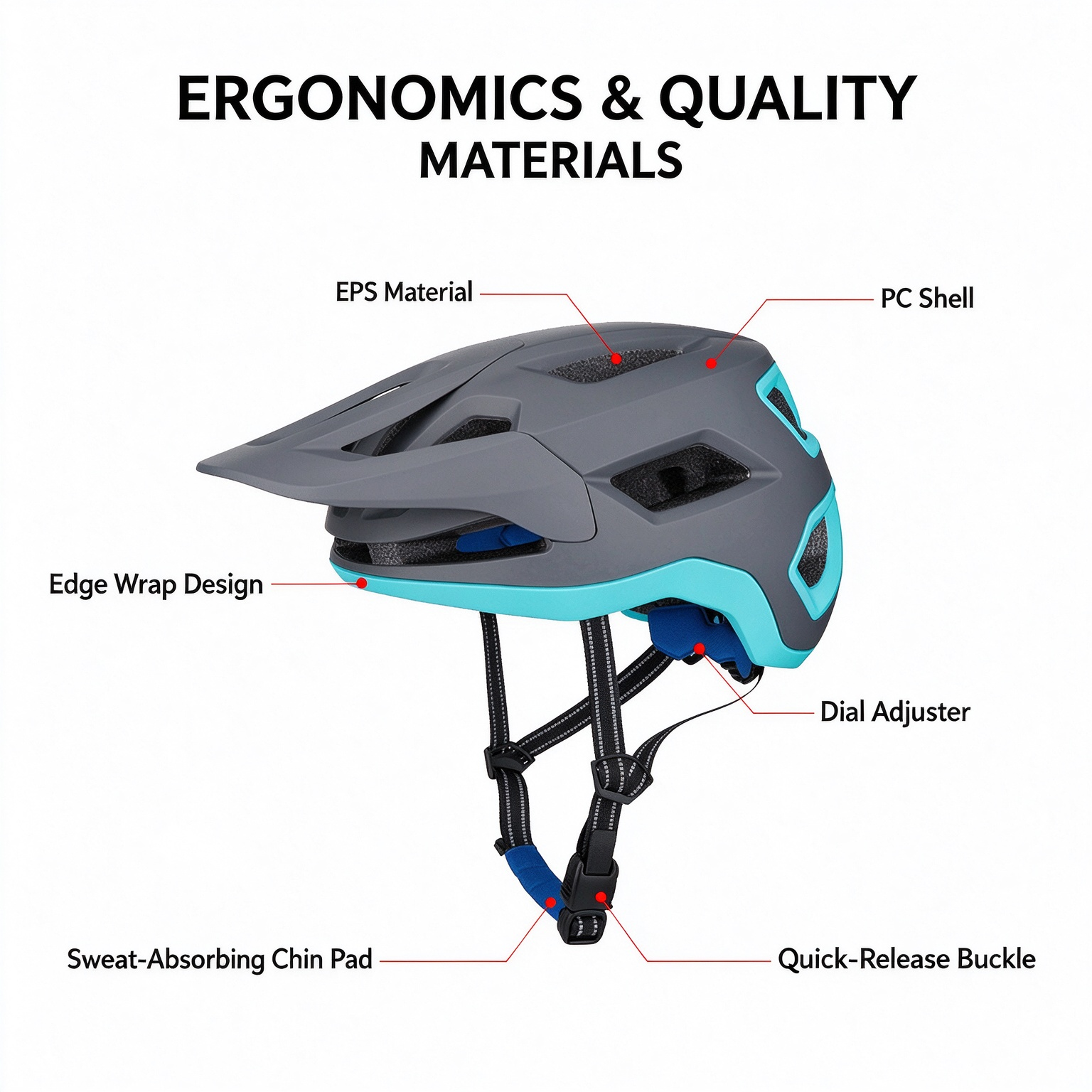 MTB Mountain Off‑Road Cycling Helmet-260001-L - Image 4