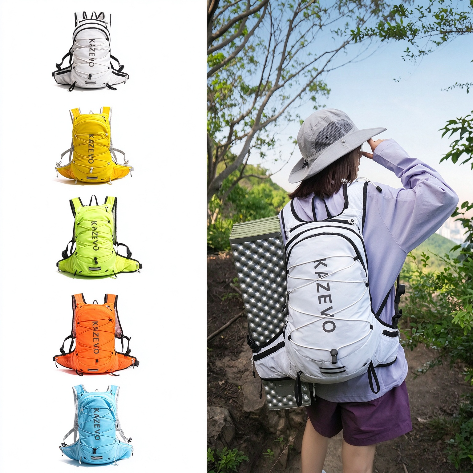 Mountain Style Cycling Backpack, Trail Running Marathon Hydration Vest, Lightweight Hiking Daypack for Outdoor Mountaineering 260028 - Image 19