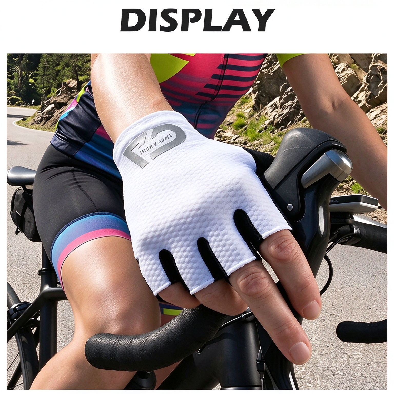 Men's Half Finger Bike Gloves, Anti-Slip Shock Absorbing Outdoor Gloves for Cycling Fishing Hiking Fitness 260017 - Image 9