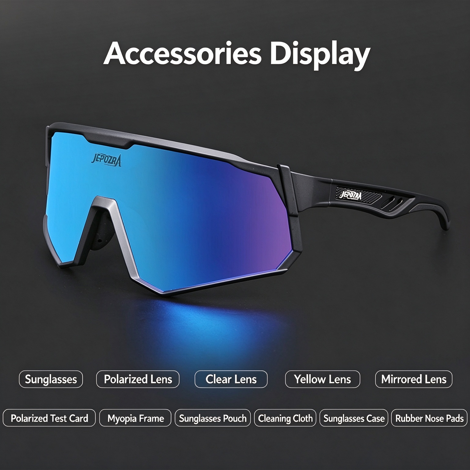 JEPOZRA Colorful Windproof Cycling Glasses, Professional Goggles for Road Bike, Mountain Bike & Motorcycle 260020 - Image 18